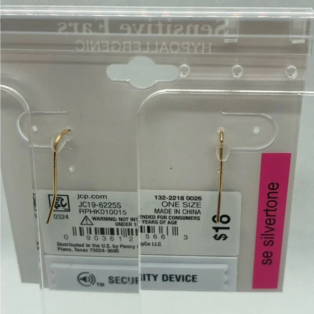 3For$20 MIXIT Gold Crystal Drop Earrings for Sensitive Ears
